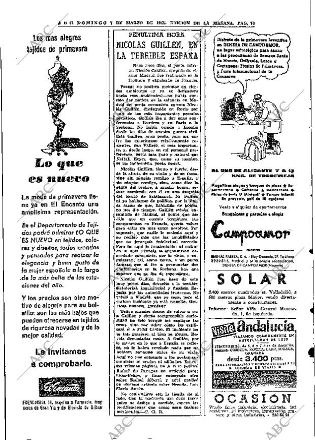 ABC MADRID 07-03-1965 página 70