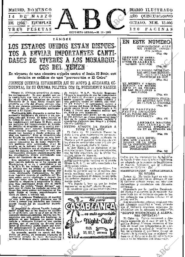 ABC MADRID 14-03-1965 página 63