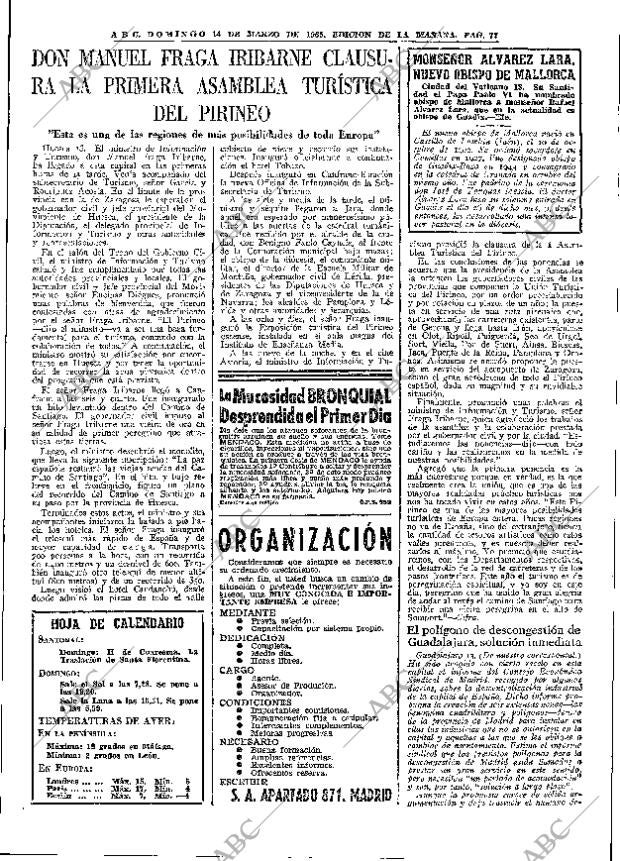 ABC MADRID 14-03-1965 página 77