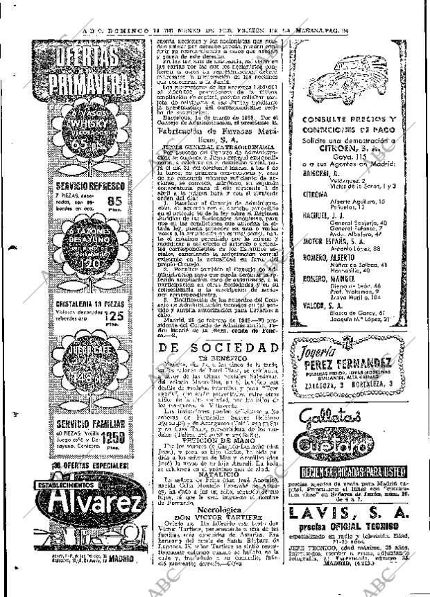 ABC MADRID 14-03-1965 página 94
