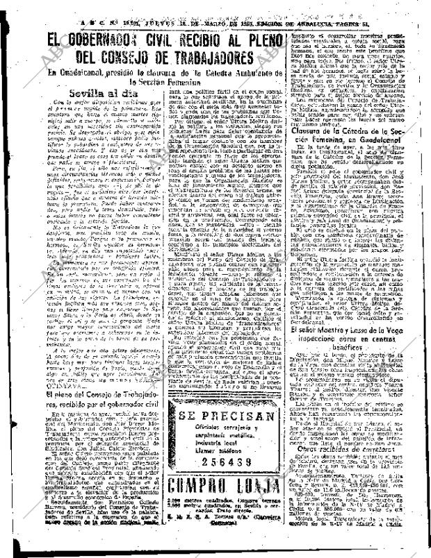 ABC SEVILLA 18-03-1965 página 51