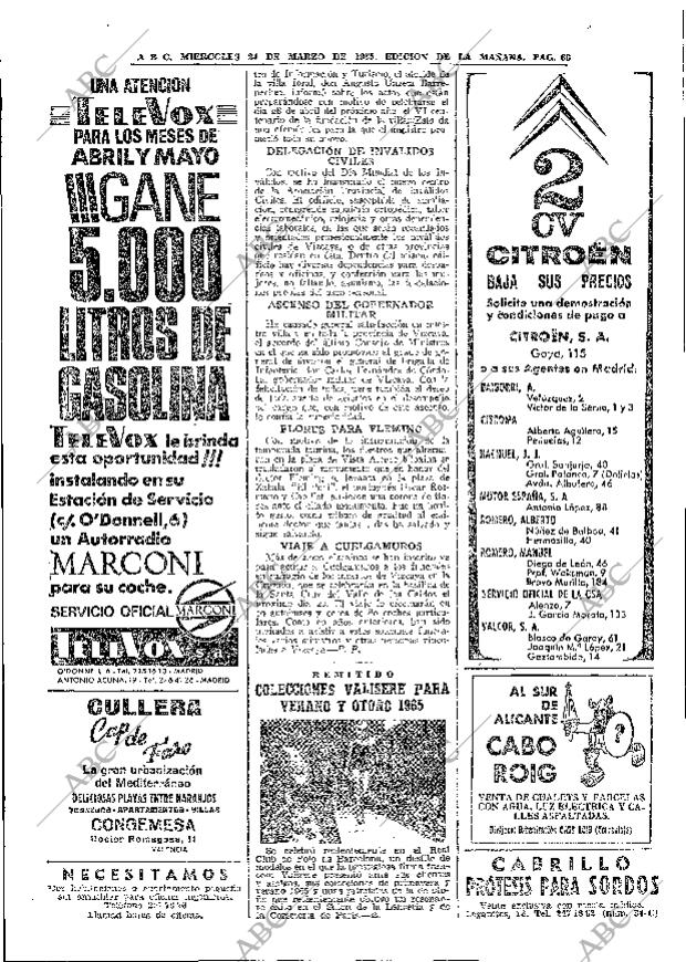 ABC MADRID 24-03-1965 página 66