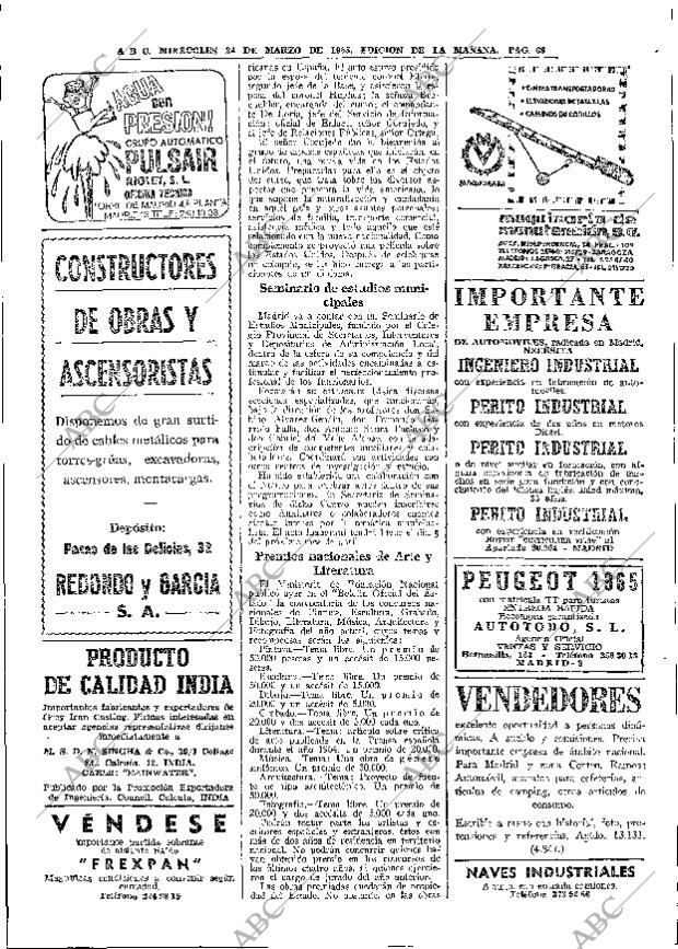 ABC MADRID 24-03-1965 página 68