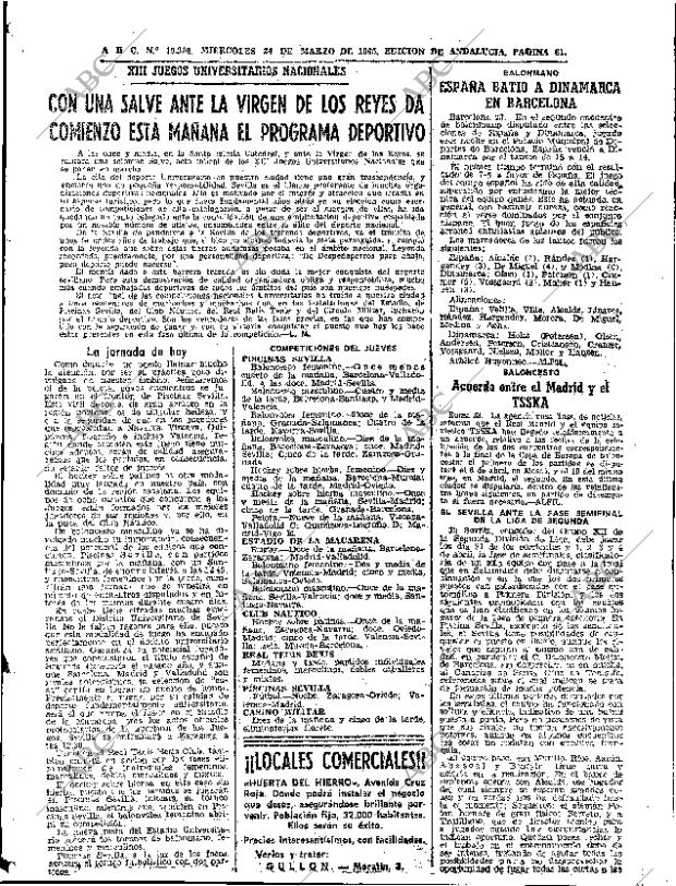 ABC SEVILLA 24-03-1965 página 61