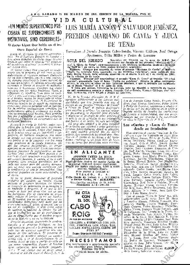 ABC MADRID 27-03-1965 página 61