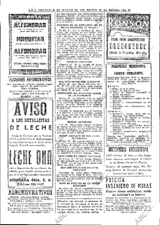 ABC MADRID 27-03-1965 página 70