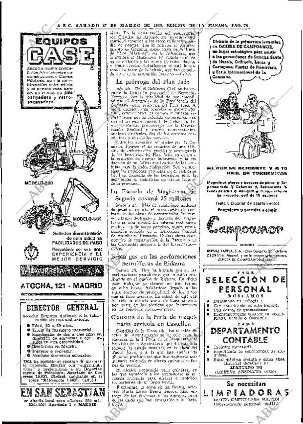 ABC MADRID 27-03-1965 página 74