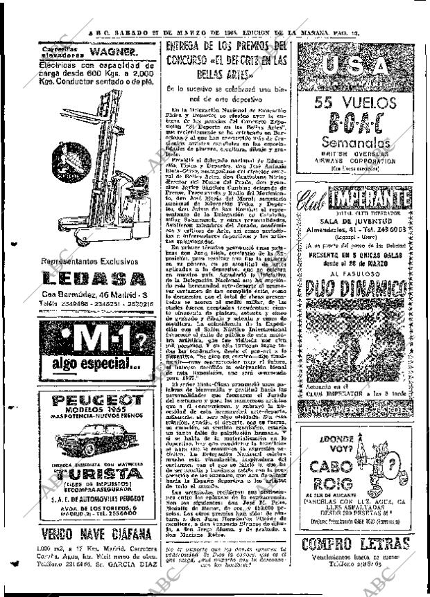 ABC MADRID 27-03-1965 página 92