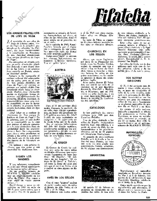 BLANCO Y NEGRO MADRID 27-03-1965 página 121