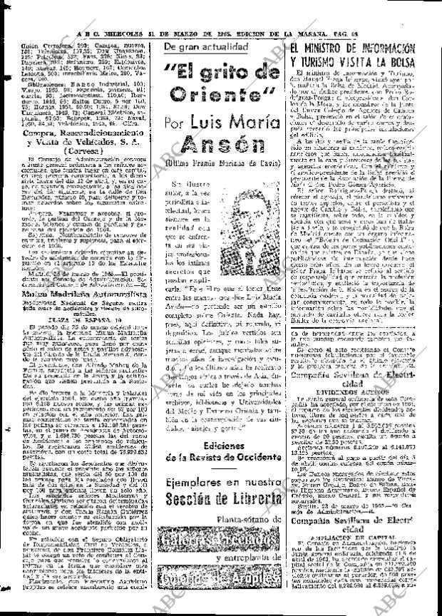 ABC MADRID 31-03-1965 página 68