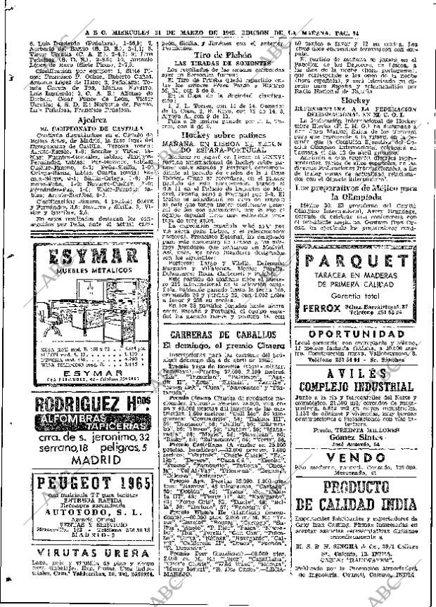ABC MADRID 31-03-1965 página 74