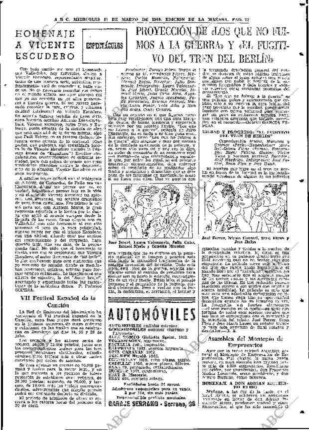 ABC MADRID 31-03-1965 página 77