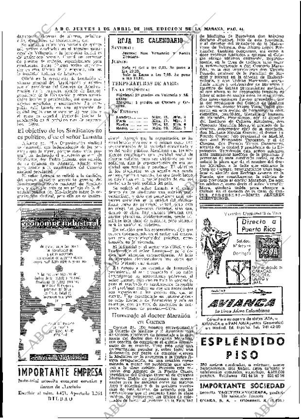 ABC MADRID 01-04-1965 página 44