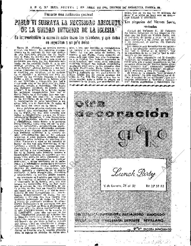 ABC SEVILLA 01-04-1965 página 23