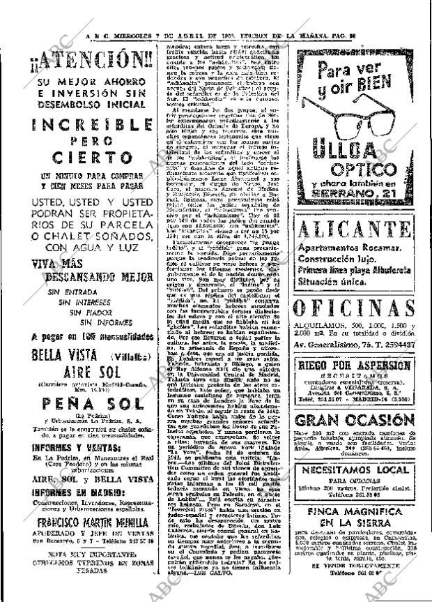 ABC MADRID 07-04-1965 página 58