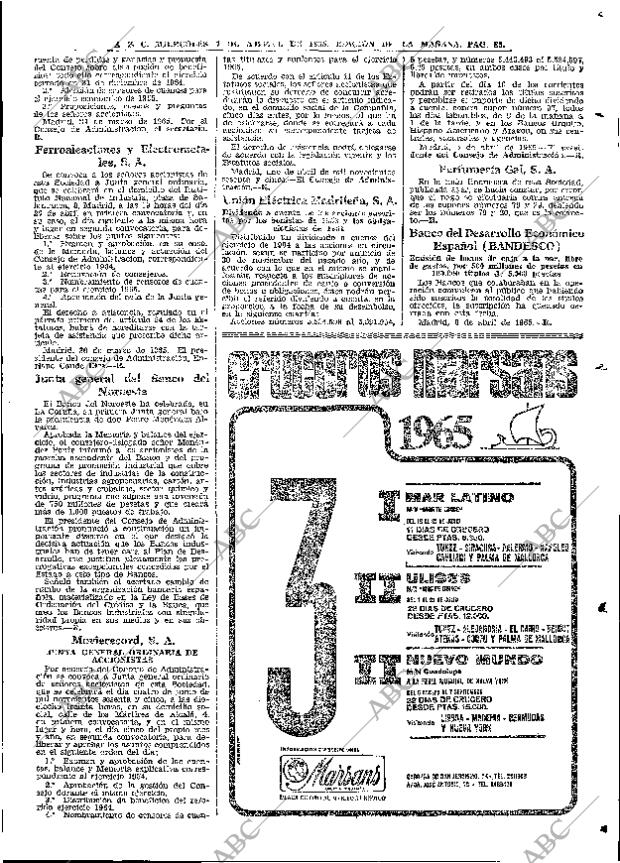 ABC MADRID 07-04-1965 página 85