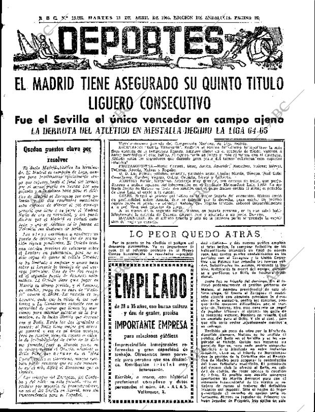 ABC SEVILLA 13-04-1965 página 55