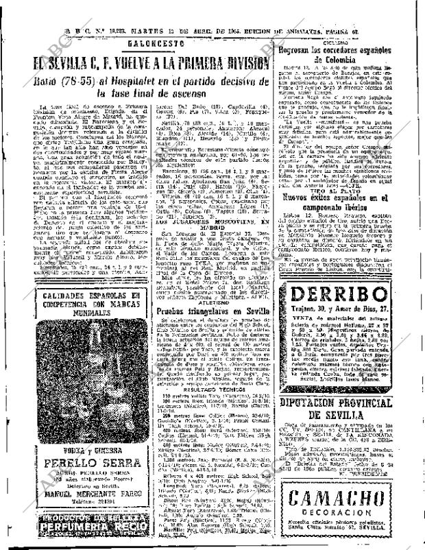 ABC SEVILLA 13-04-1965 página 63