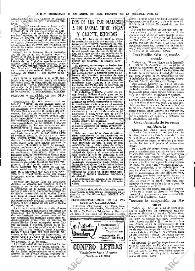 ABC MADRID 14-04-1965 página 63
