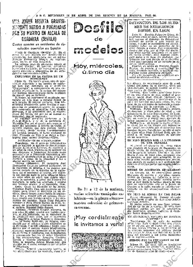 ABC MADRID 14-04-1965 página 64