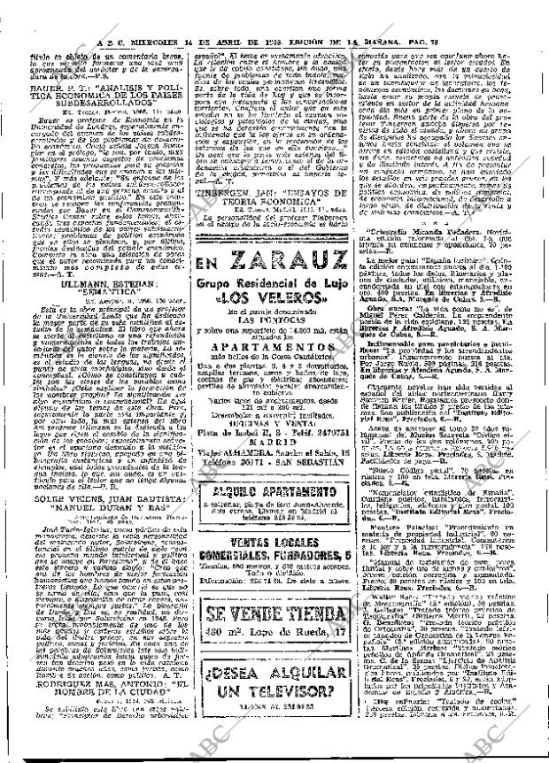 ABC MADRID 14-04-1965 página 76