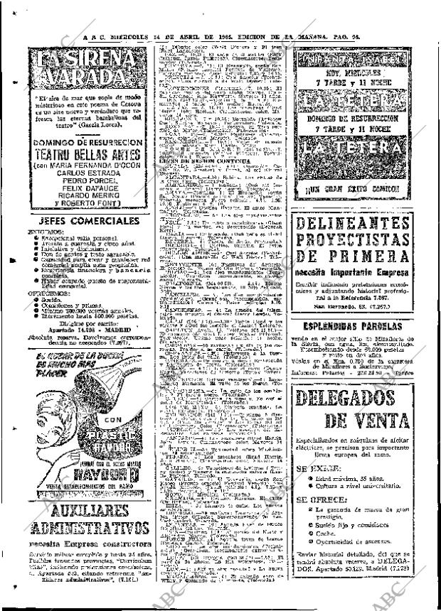 ABC MADRID 14-04-1965 página 96