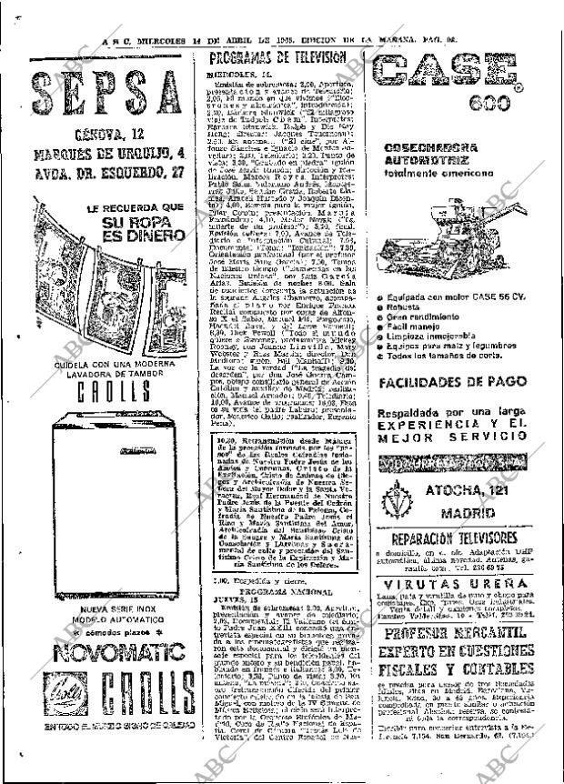 ABC MADRID 14-04-1965 página 98