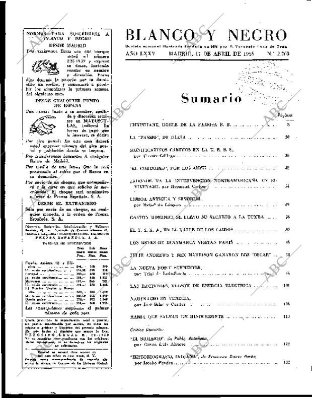 BLANCO Y NEGRO MADRID 17-04-1965 página 19