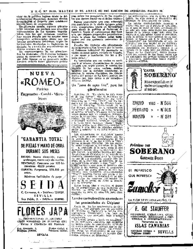 ABC SEVILLA 20-04-1965 página 38