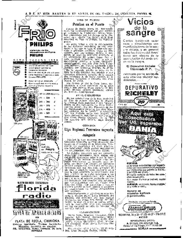 ABC SEVILLA 20-04-1965 página 64