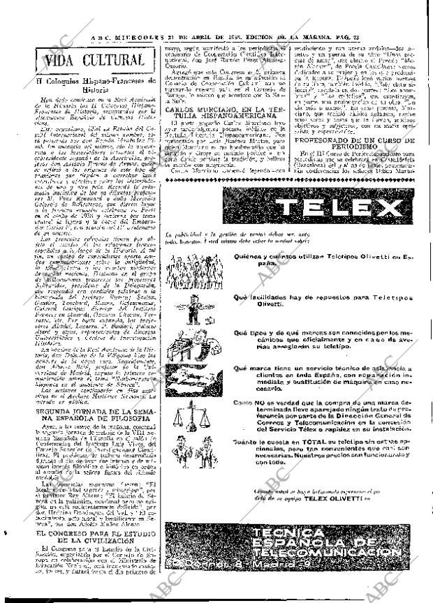 ABC MADRID 21-04-1965 página 73