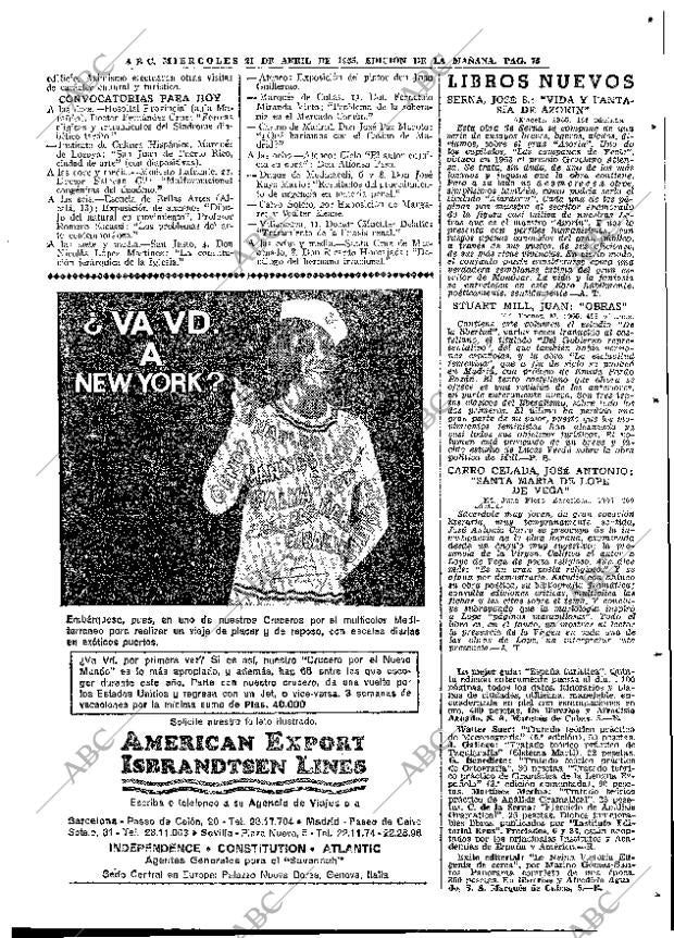 ABC MADRID 21-04-1965 página 75