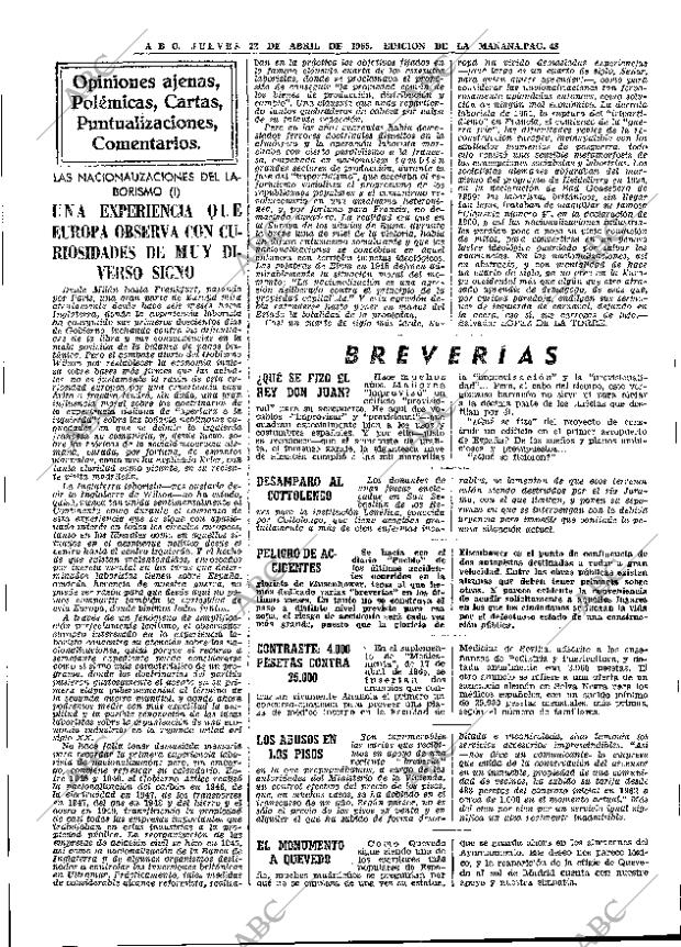 ABC MADRID 22-04-1965 página 48