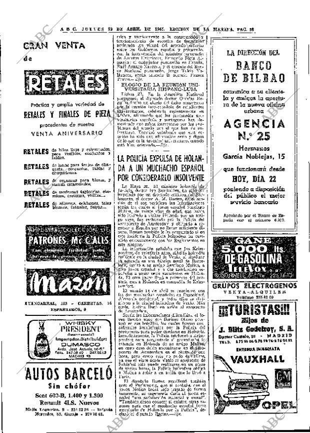 ABC MADRID 22-04-1965 página 58