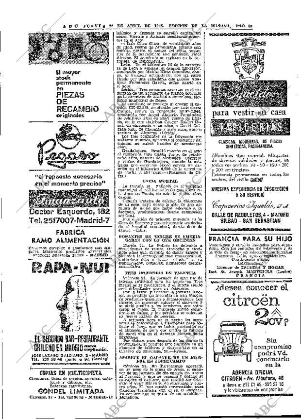 ABC MADRID 22-04-1965 página 60