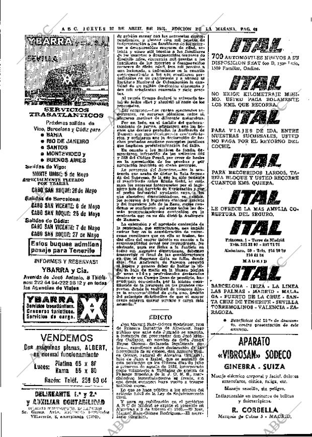 ABC MADRID 22-04-1965 página 62