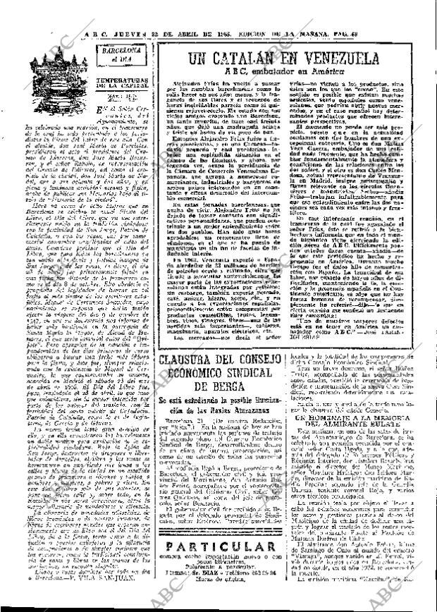 ABC MADRID 22-04-1965 página 69