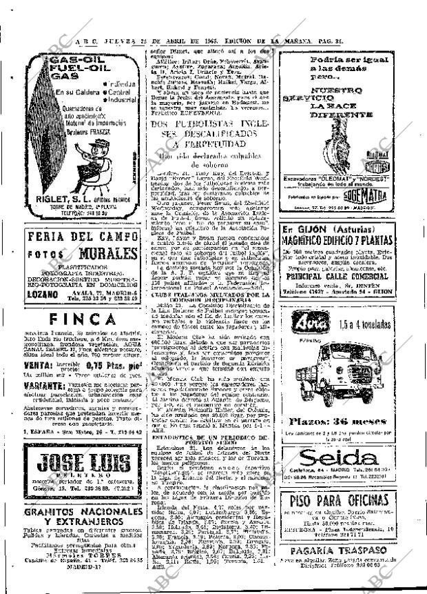 ABC MADRID 22-04-1965 página 84