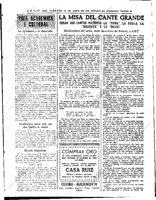 ABC SEVILLA 23-04-1965 página 43