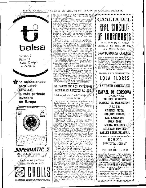 ABC SEVILLA 23-04-1965 página 54