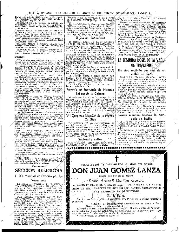 ABC SEVILLA 23-04-1965 página 65