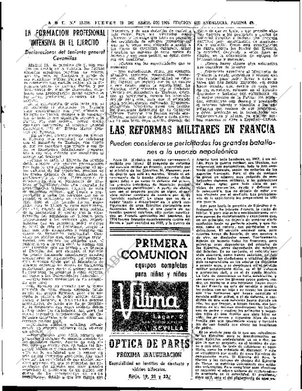 ABC SEVILLA 29-04-1965 página 43