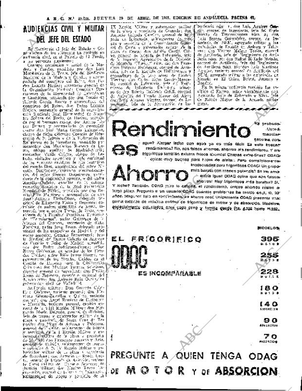 ABC SEVILLA 29-04-1965 página 47