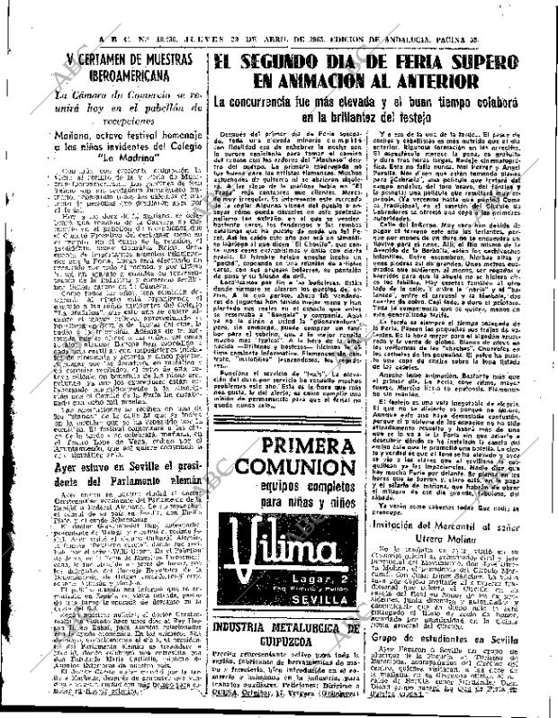 ABC SEVILLA 29-04-1965 página 53