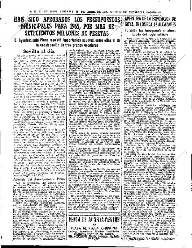 ABC SEVILLA 29-04-1965 página 65