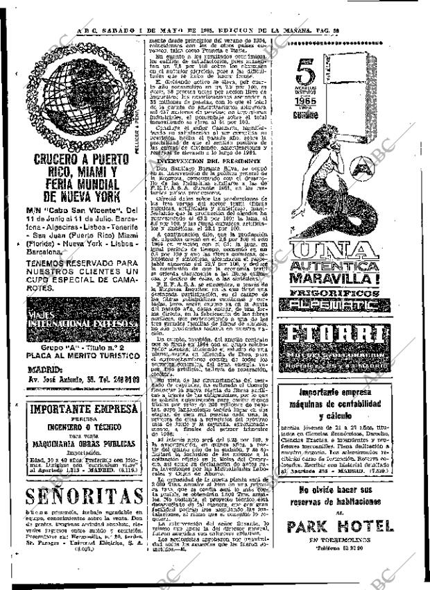 ABC MADRID 01-05-1965 página 58