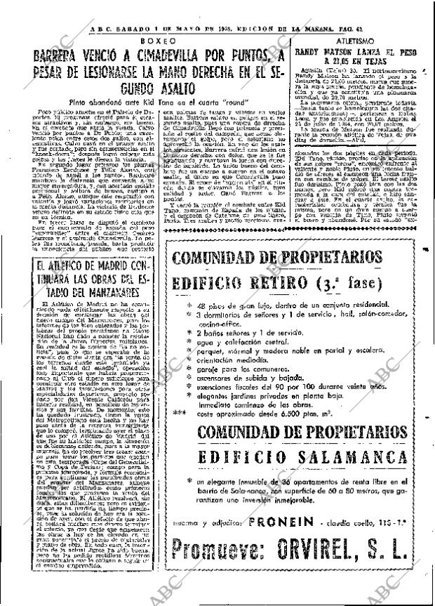 ABC MADRID 01-05-1965 página 61