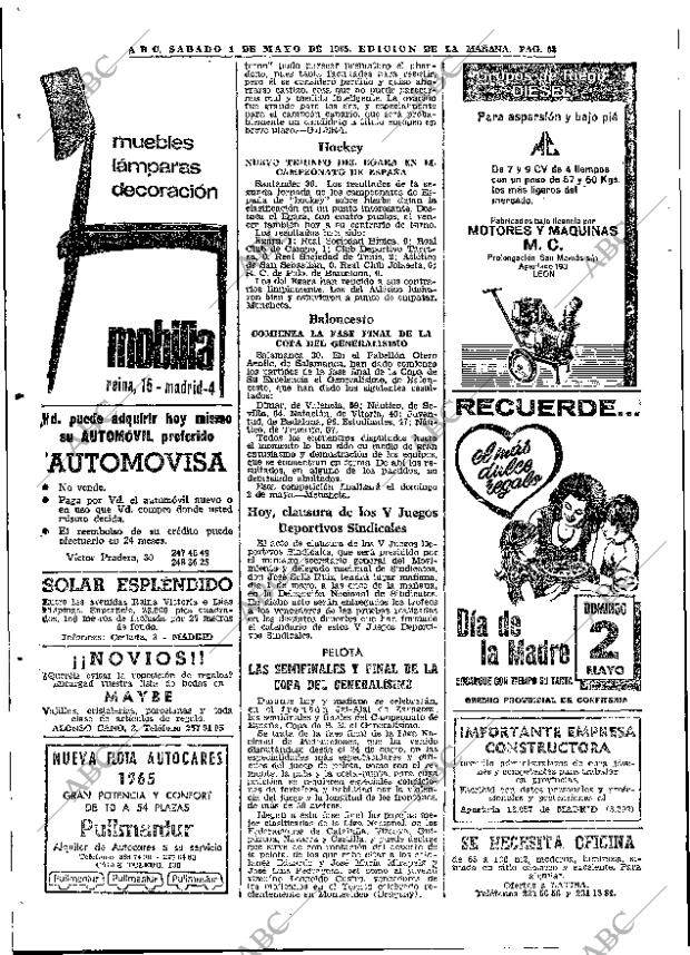 ABC MADRID 01-05-1965 página 62