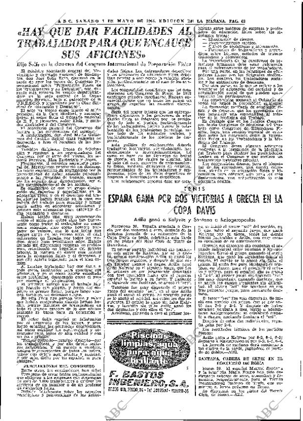 ABC MADRID 01-05-1965 página 63