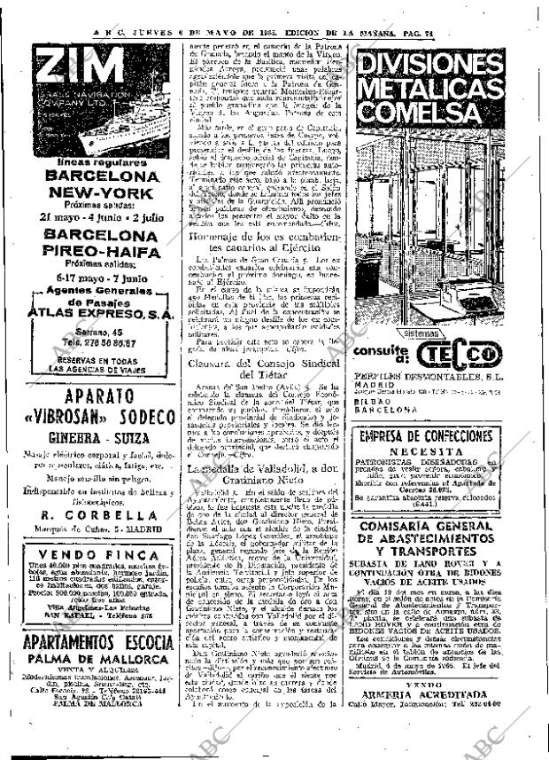 ABC MADRID 06-05-1965 página 74